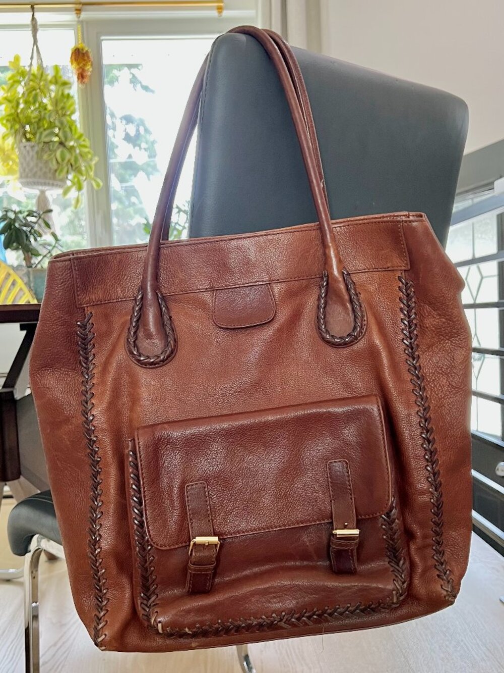 Vintage Sondra Roberts Leather Tote
